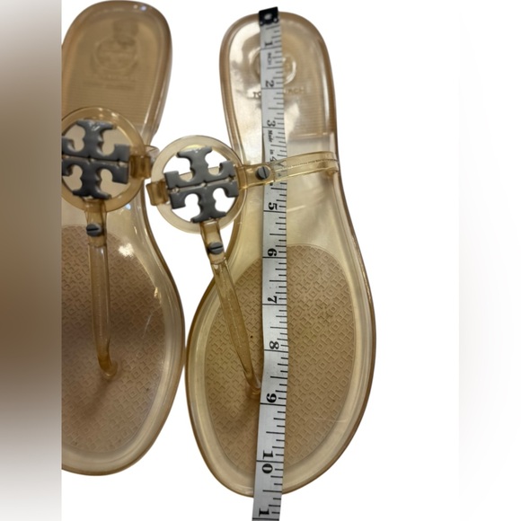 Tory Burch Mini Miller Jelly Thong Sandal Gray Women Size 9 like new. - Picture 9 of 11